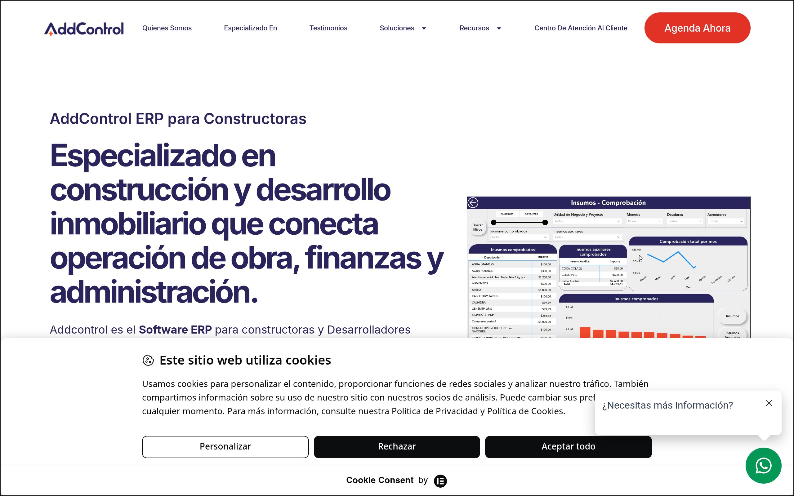 AddControl ERP Screenshot